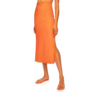 NEW SUSANA MONACO side slit skirt in nectarine